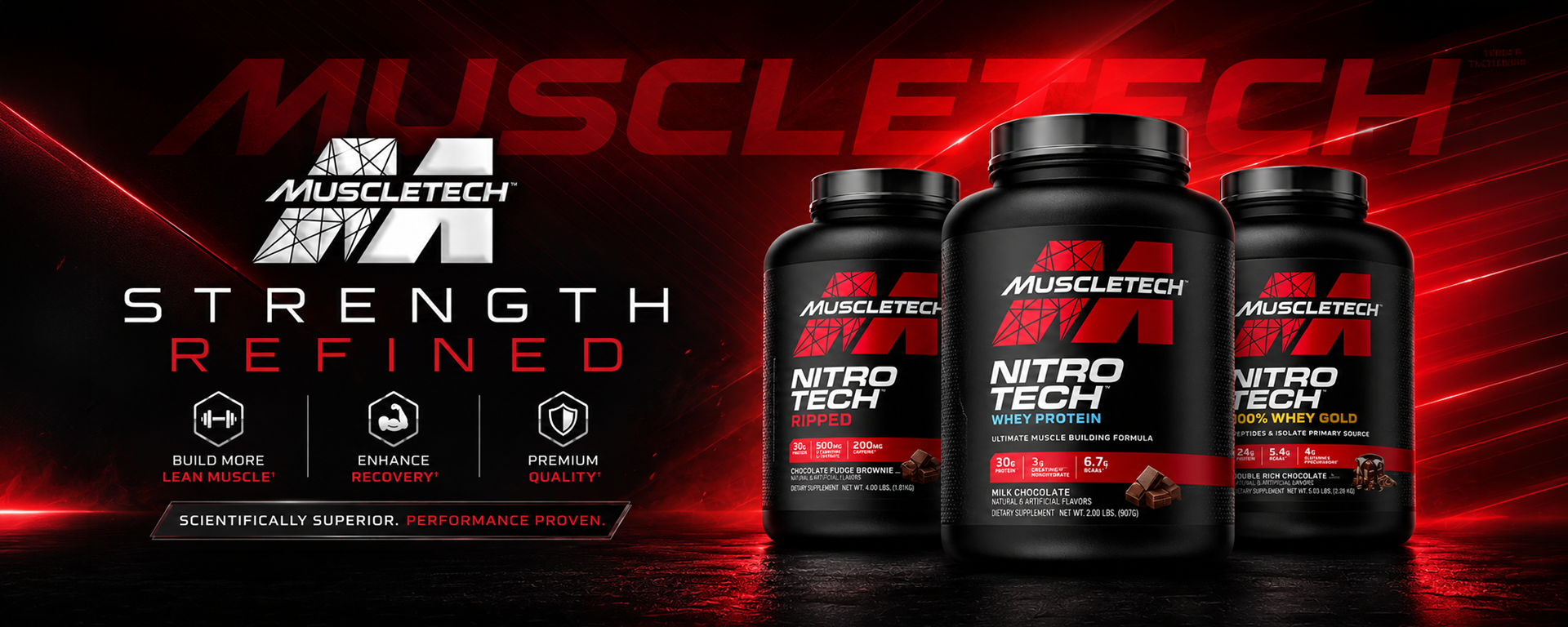 MuscleTech Nitro-Tech Strength Banner